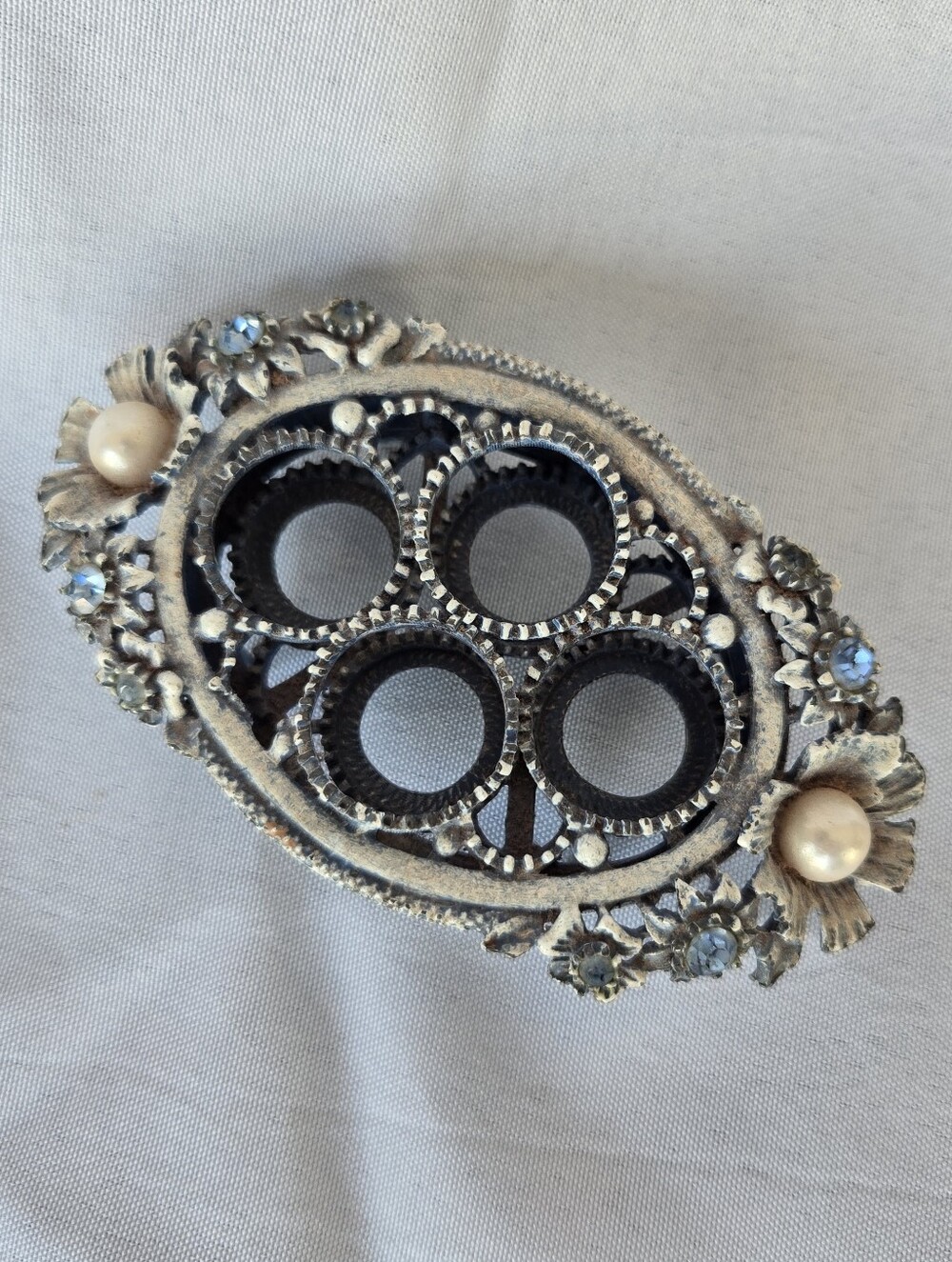 Vintage Florenza Filigree Footed Lipstick Holder 4 Slot